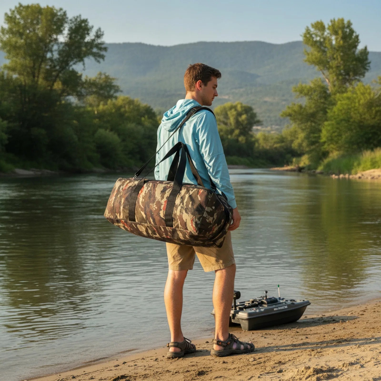 Sac Hydrofuge pour Appâts de Pêche en Bateau